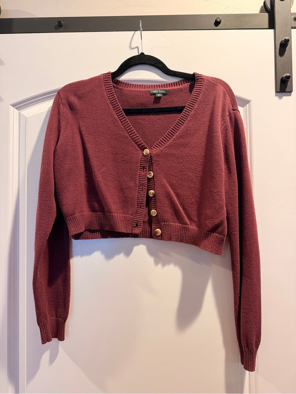 Women’s Cropped V-Neck Cardigan - Dusty Rose
